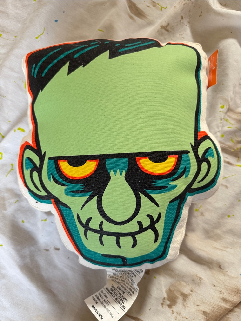 Green Frankenstein Decorative Pillow - Home Accents Decor